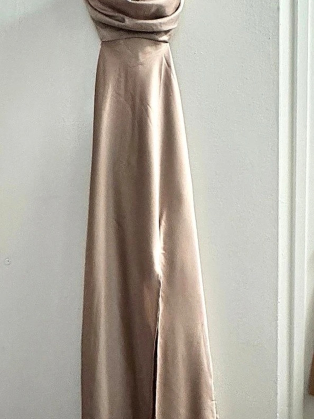 Beginning Boutique Manhattan Slip Formal Dress Maxi Brown